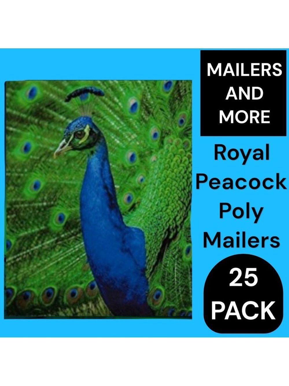 25 10X13 Poly Mailers Royal Peacock PRICE IS FIRM - Picture 5 of 13